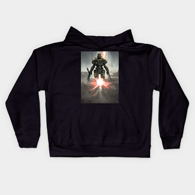 Fallout - Assaultron Inspired Robot Kids Hoodie by AfroMatic